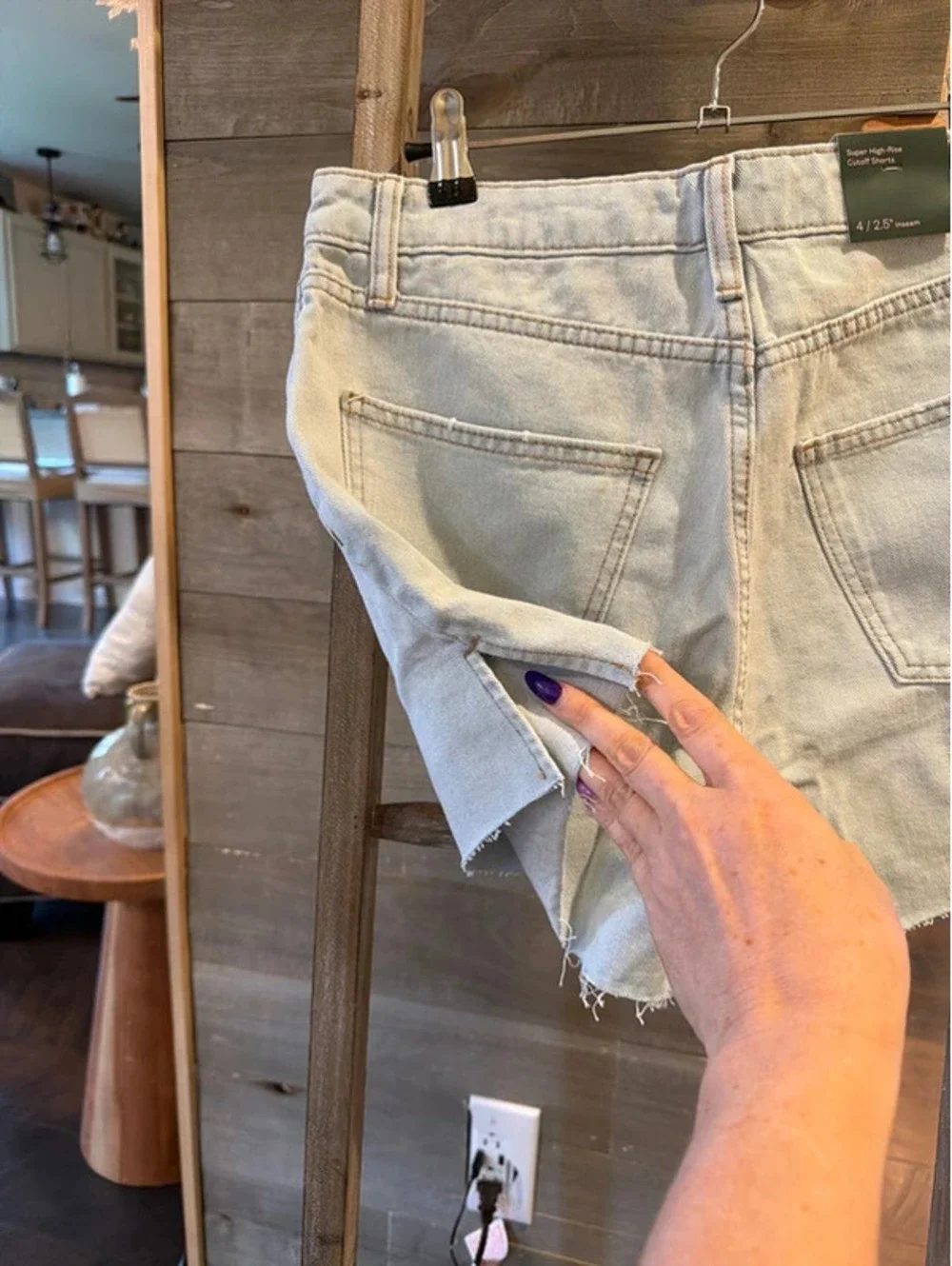 Denim shorts